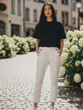 Loft Skinny Pants, White, Size 6